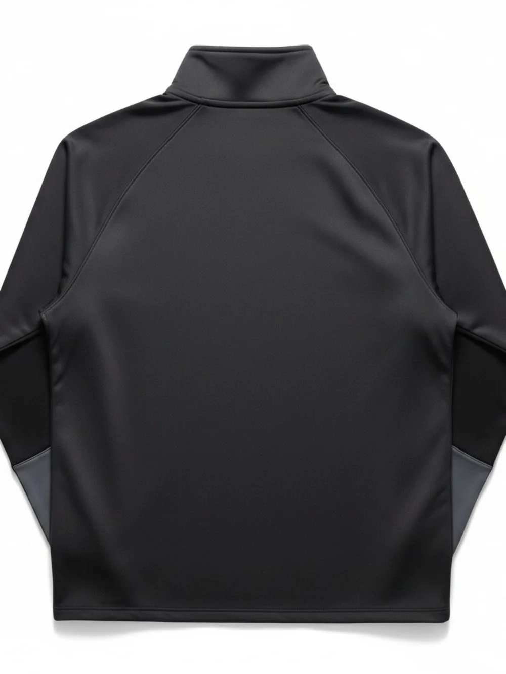 The North Face Men's Black Quarter-zip Pullover Jacket with Blue Accents